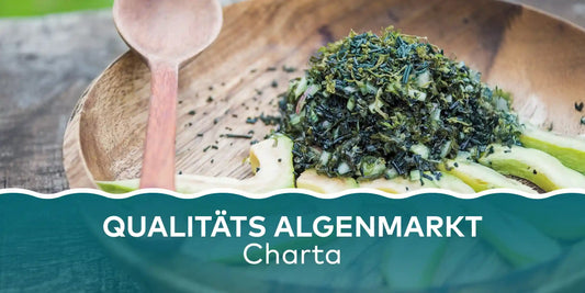 Algen Salat als Qualitäts Banner für Blog artikel zu algenmarkt charta