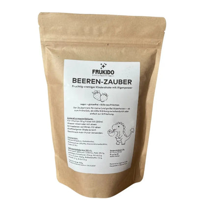 FRUKIDO Zauberpulver Beeren-Zauber Kindershake mit Algenpower, 300g Standbeutel