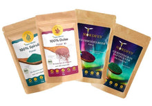 Heavy Metal Smoothie Set mit Bio Spirulina, Dulse, Wildheidelbeer- und Gerstengraspulver von Algenmarkt