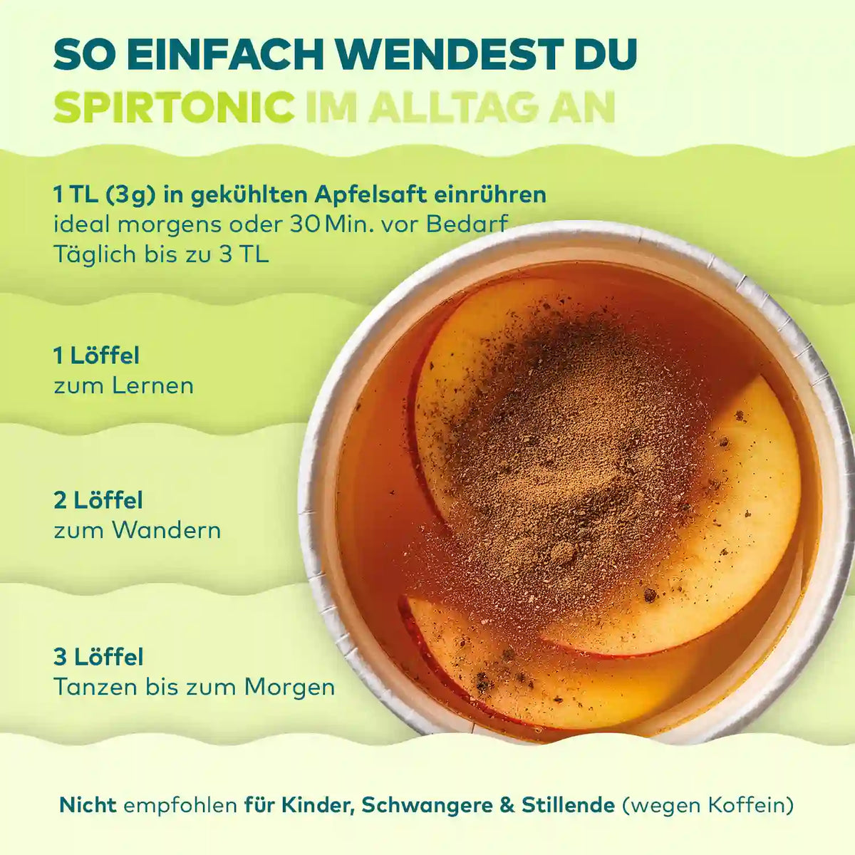 wie dosiere ich spirtonic unser ayurvedisches Energie Pulver algenmakrt